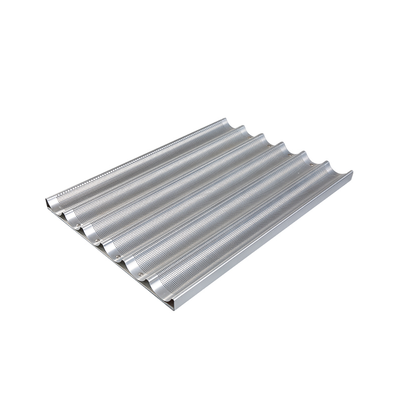 อลูมิเนียม bakeware Baguette Pan 6-Loaf
